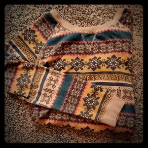 patterned snowflake christmas sweater